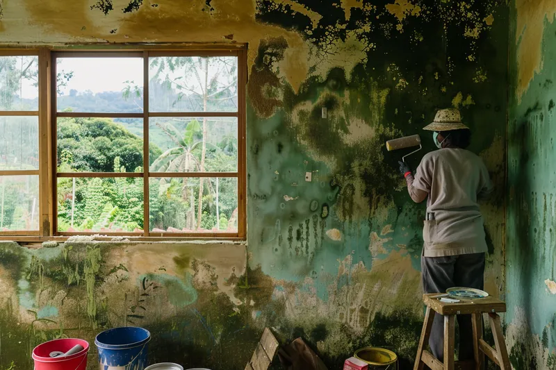 como pintar una pared con hongos, soluciones efectivas