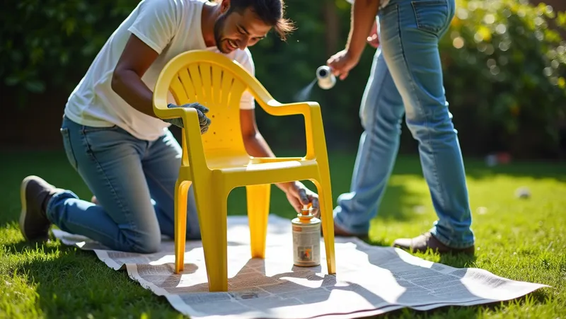 cómo pintar sillas de plástico con técnicas efectivas