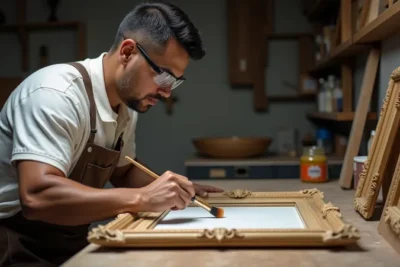 ¿Como pintar un marco de madera