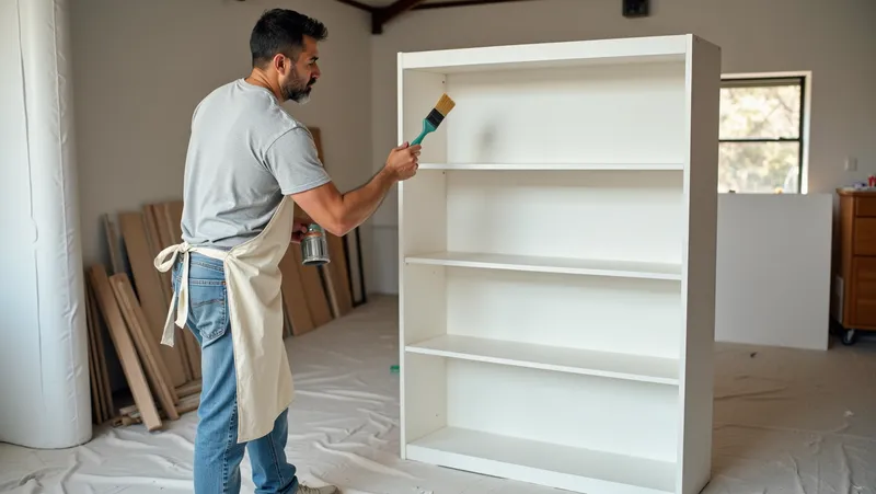 cómo pintar una estantería de madera, técnicas y consejos