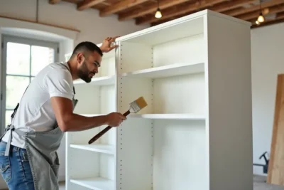 ¿Como pintar una estanteria de madera