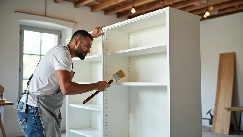 ¿Como pintar una estanteria de madera